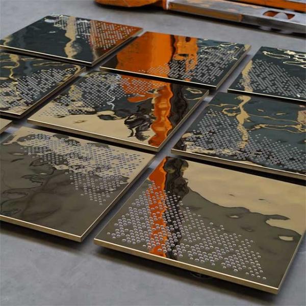 304 316 201 mirror polished silver gold champagne colored booming steel molded mirror stainless steel rippled sheet for