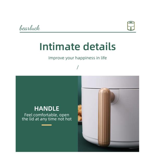 800W 2.5L Smart Home Air Fryer 2.6qt Round Multifunctional