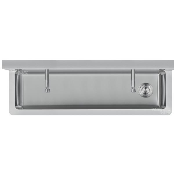 Factory Wall Mounted Hung Single Wash Trough Basin Utility Stainless Steel 304 With Splash Back