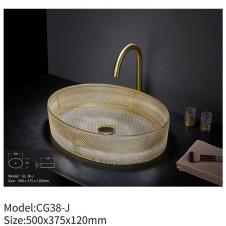 Round Crystal Clear Glass Basin Sink for Modern Hotel Bathroom Italy