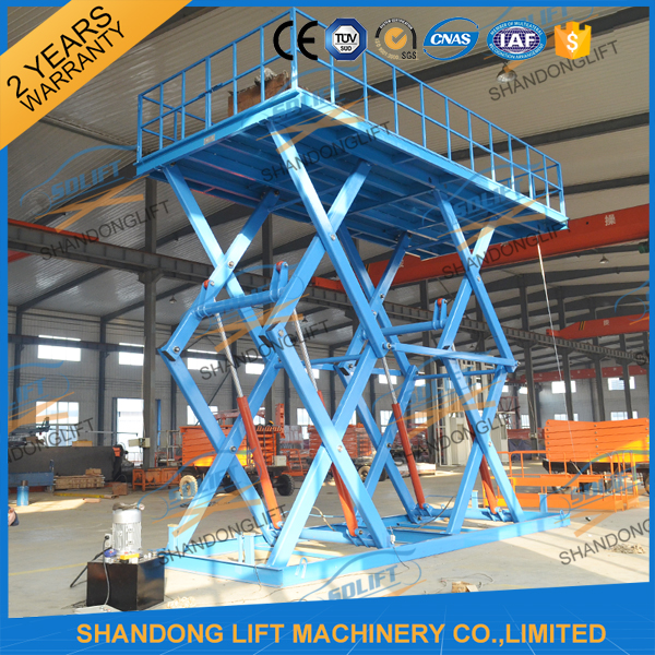 1T 3M Electric Cargo Lift / Hydraulic Scissor Lift 1000kg Lift Capacity