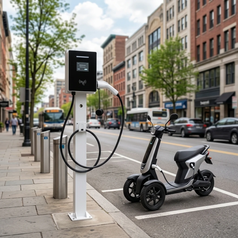Intelligent Electric Two Wheeler Fast Charger Featuring Adaptive Charging Algorithms and Protection Against Overcurrent