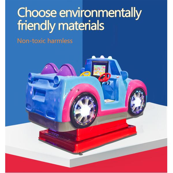 120W Kids Coin Operated Game Machine Blue Video 3d Swing Kiddie Ride