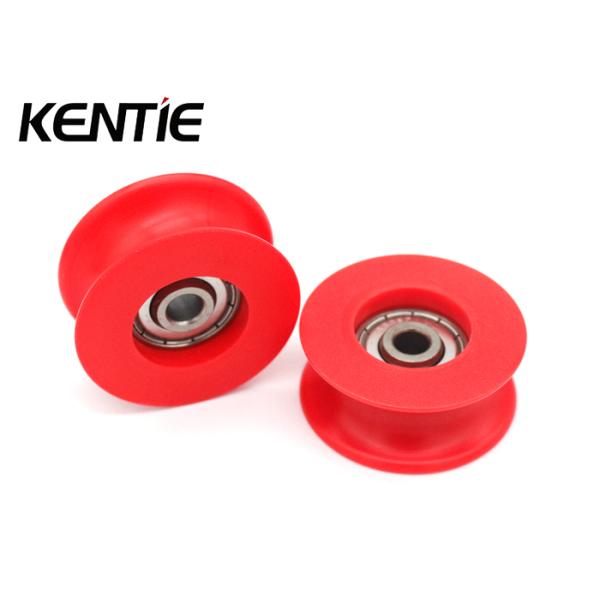 High Hardness Ball Bearing Pulley S608ZZ 6.35 Hole Red Roller Wheels For Sliding Door