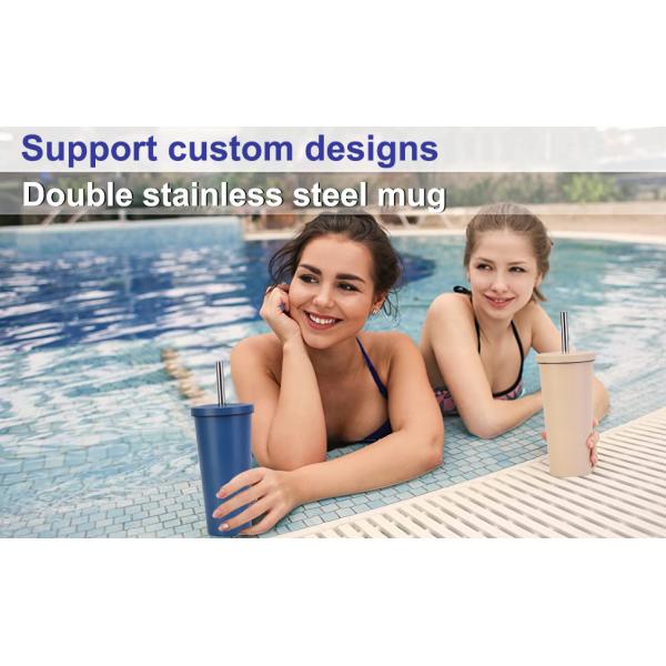 16oz 24oz Custom DIY Coffee Mug Travel Water Cup Double Wall Stainless Steel Tumbler