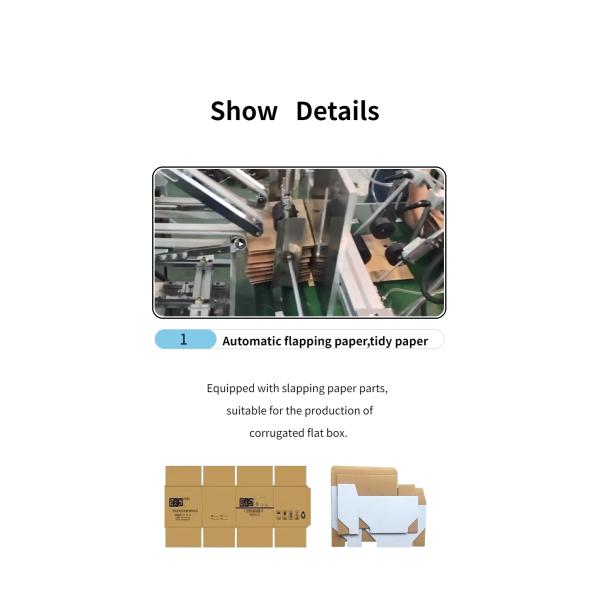 Automatic Pneumatic CQT-800WK-2 Corrugated Paper Box Folder Gluer Machine for Cartons