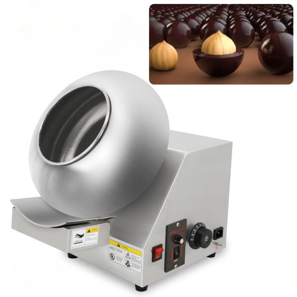Long Service Life Mini Chocolate Coating Machine with 8L Capacity and 21KG Weight