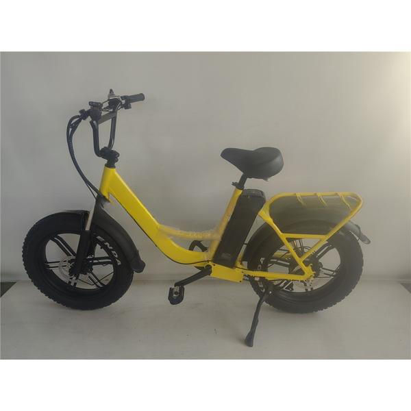 750W 48V E Bicycle 20 Inch Yellow Fat Tire Electric Bike for 31-60 km Range per Power
