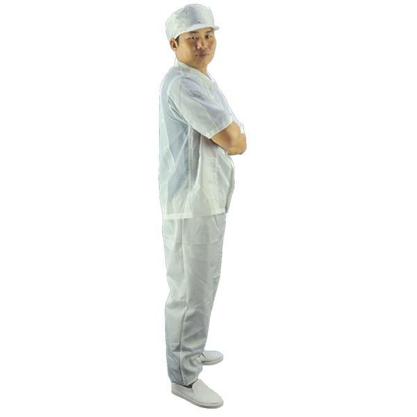 2.5mm Grid 98% Cotton 2% Conductive Fiber ESD Coverall