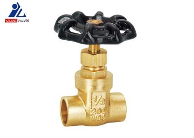 EN13828 1 Inch Brass Gate Valve Solder CNC O Ring Struction