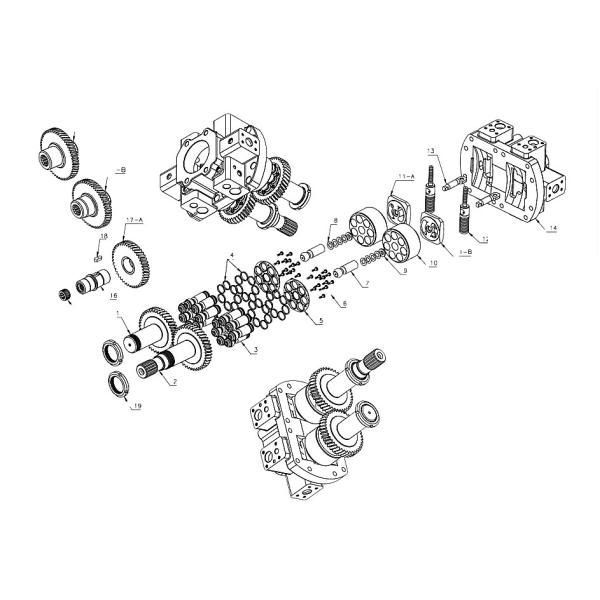 Rexroth Excavator Hydraulic Pump Parts A8VO160 For diesel330 And diesel345 Mian Pump