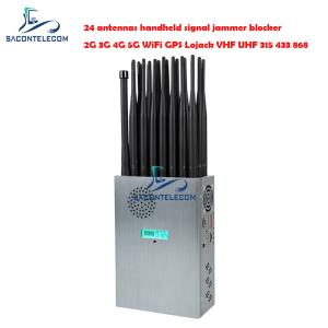 24 Antennas 24W Output Power 20m Radius Portable Signal Jammer Handheld Jammer for All Signals