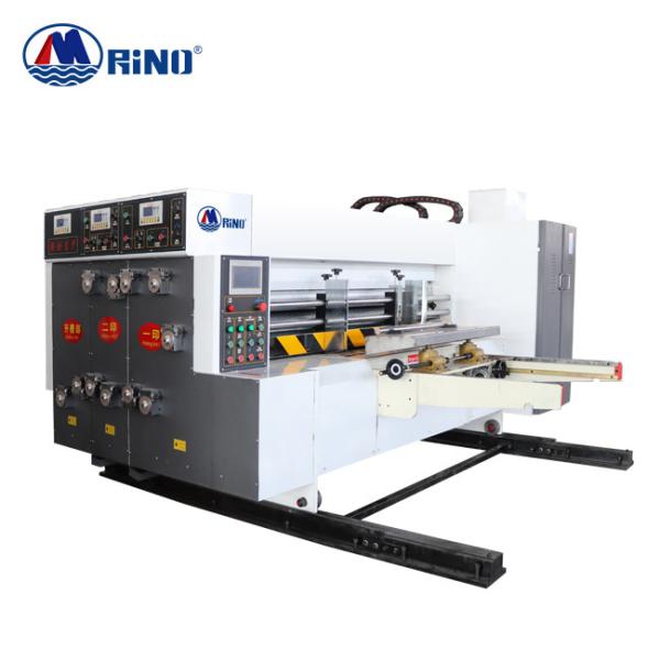 150 Pcs/Min Carton Flexo Printing Machine 2 Color Lead Edge Feeding With Slotting