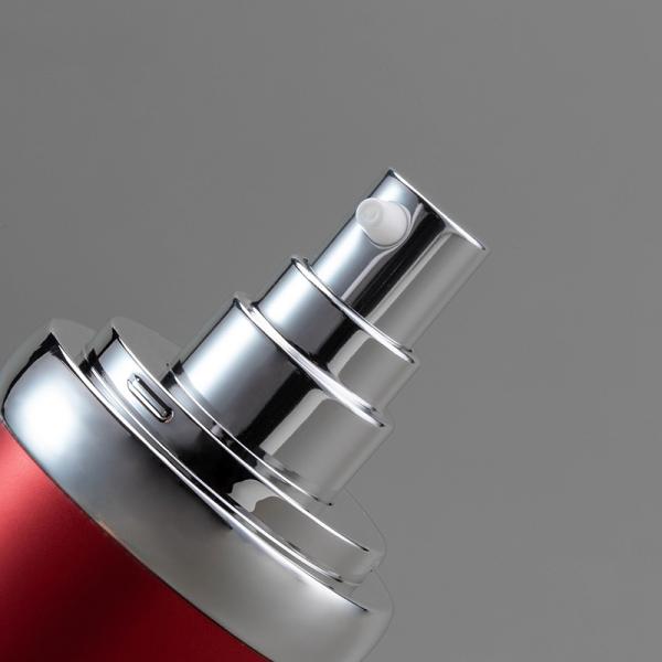 Pressão mal ventilada redonda reciclada do ABS na garrafa cosmética reta 15ml do suporte acima