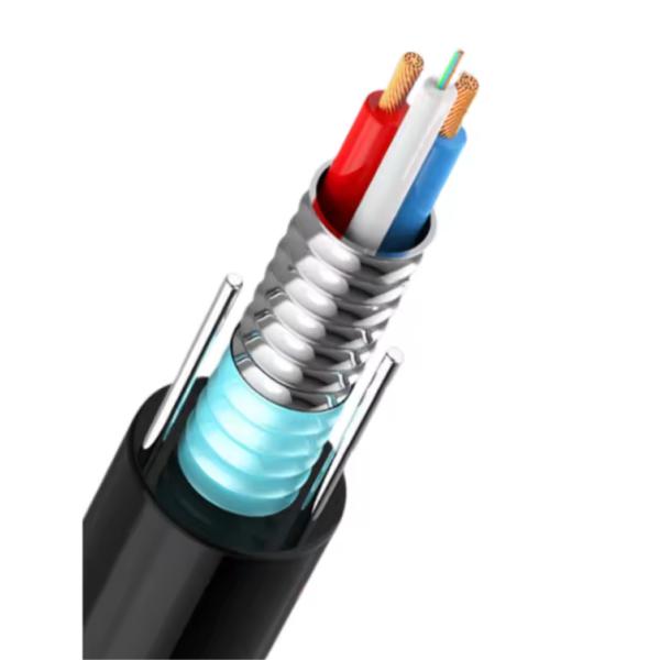 OEM Photoelectric Composite Optical Fiber Cable 12 Core Hybrid Fiber Cable GYXTW RVV
