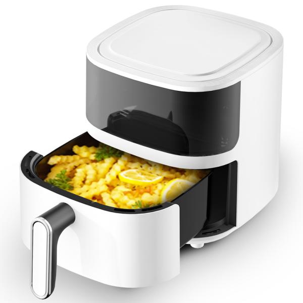 Friture à air tactile numérique en acier inoxydable de 5L Foyer Petit Smart Square Friture à air électrique saine pour le ménage