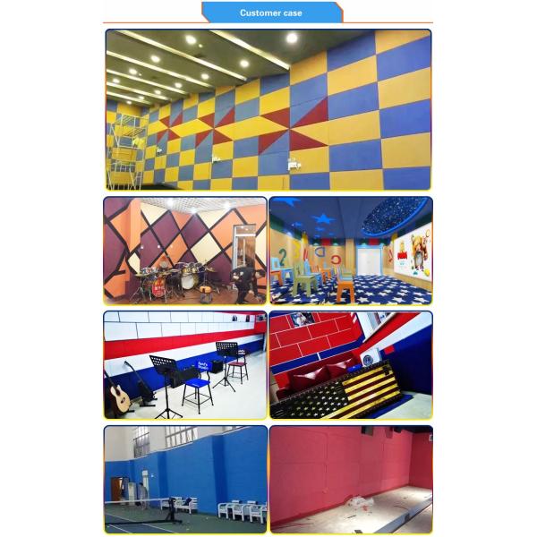 100% Polyester Fiber Fire-proof Decorative Acoustic Ceiling Wall Panels