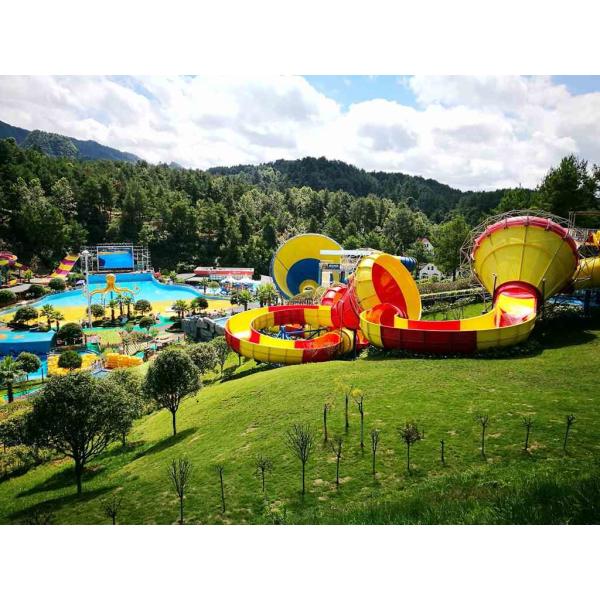 Safety Fiberglass Backward Tantrum Valley For Aqua Park / Industrial Water Slide