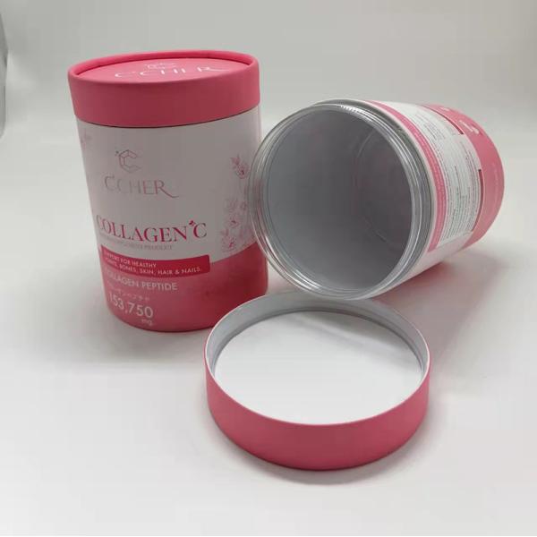 Производственная рельефная углеродистая бумага композитные банки Внутренняя PET винтовая банка Белковая порошка упаковка