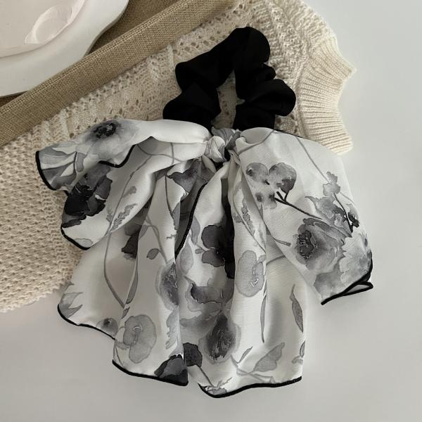 Hair-Band Scrunchies 1 Piece Camellia Flowers Design One Size