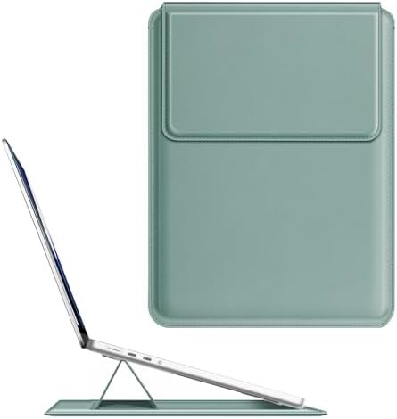 Чехло для ноутбука MacBook Air 13.6M3 M2 A3113 A2681/MacBook Pro 14 A2992-PU Кожаная тонкая крышка для сумки с функцией стойки, коричневый