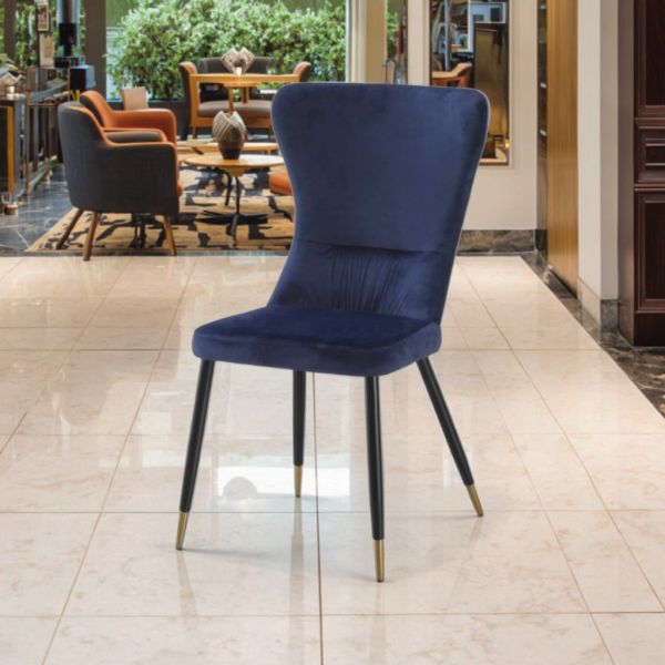 Wholesale Comfortable Armless Velvet Dining Chair Modern Style Upholstered Office School Backrest Home Bar Restaurant