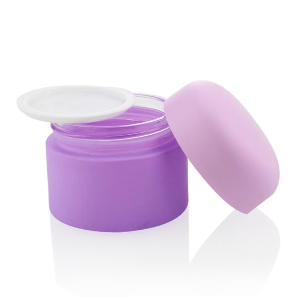 Cosmetic Packaging 15/20/30/50/100g Body Cream Matte Purple Cosmetic Cream Glass Jars