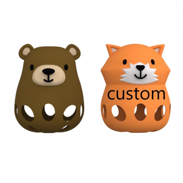 Животное лиса и медведь медицинский класс облегчение для детей 0-6 месяцев успокаивает зубную боль Силиконовый зубник для детей с легкой хваткой