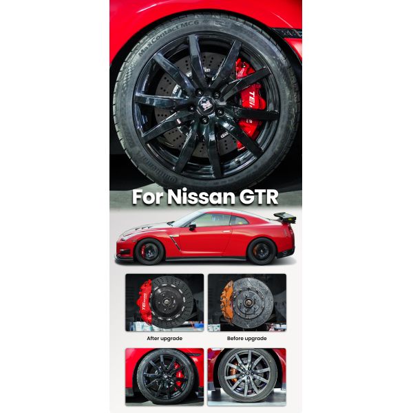 TEI S60-EXPLORE Front 6 Pistons 378/400/420mm Rotor Modified Racing Big Brake Kit for Nissan GTR R33 R34 R35