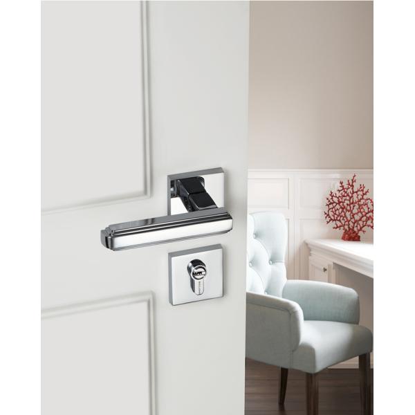 Wear Resistant Brass Door Handles 137mm 72mm Modern French Door Handles