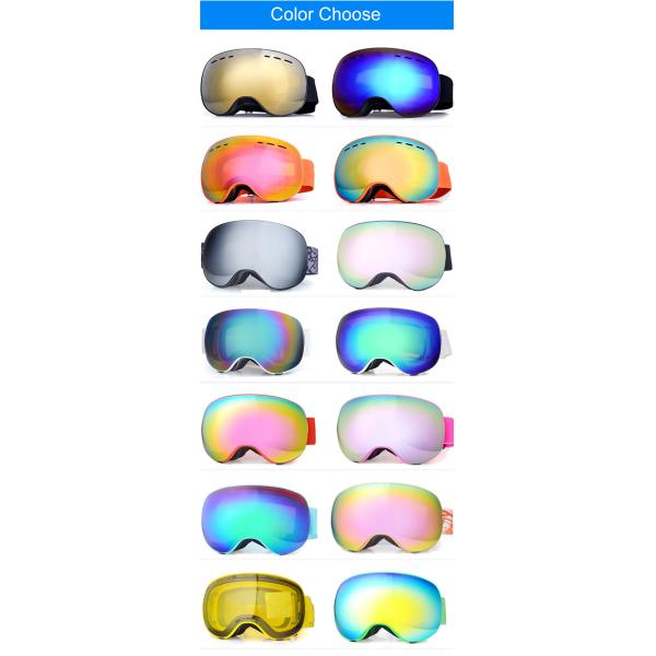 Custom UV 400 Anti-Fog Photochromic Ski Goggles with CE Certificate in Black/Custom