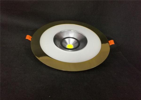 Recessed COB Led Downlight 18W Round Golden Edge Living Room White Yellow