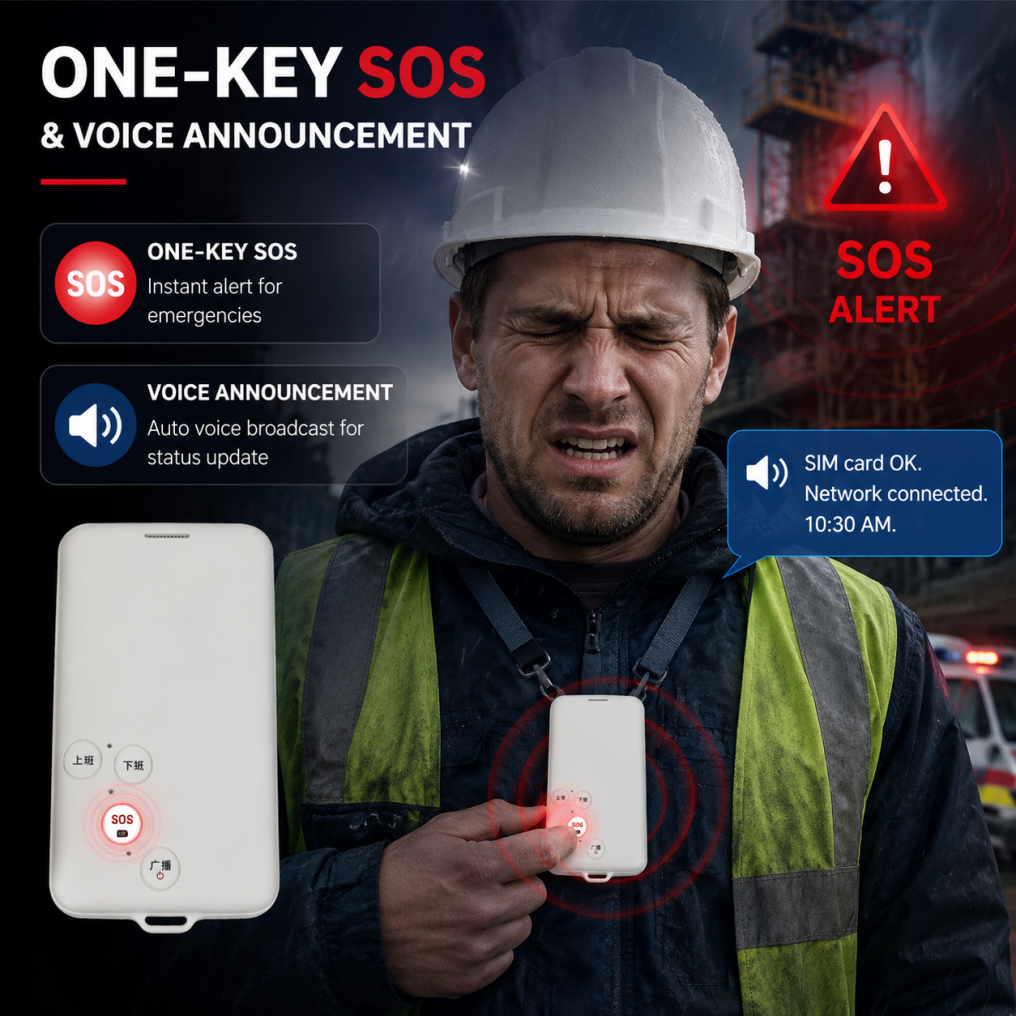 VN-Badge G1A 4G CAT1 Smart Badge Positioning Terminal