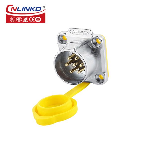 Cnlinko Ip68 Battery Bulkhead Circular Plug Socket Electrical 7 Pin Waterproof Connector