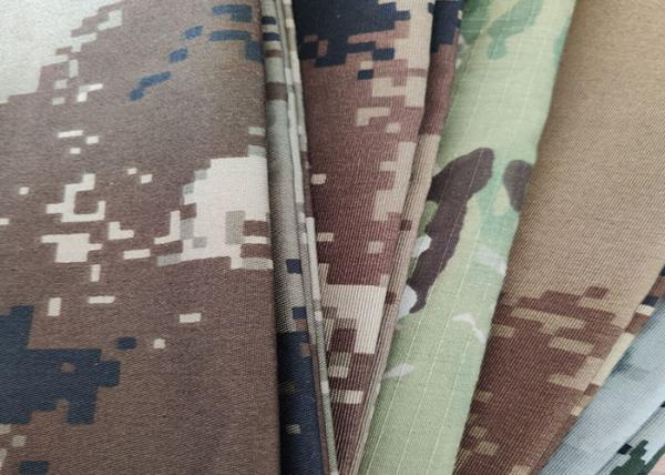 Functional Textile 100% Cotton Camouflage Print Fabric Flame Resistant Twill For Clothing