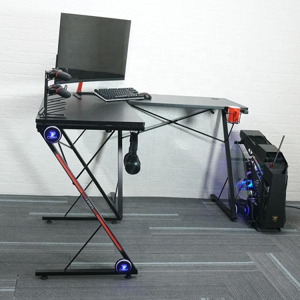 Ergonomic Gaming Table Height Adjustable Gaming Light Desk with L*W*H 1300*500*782mm
