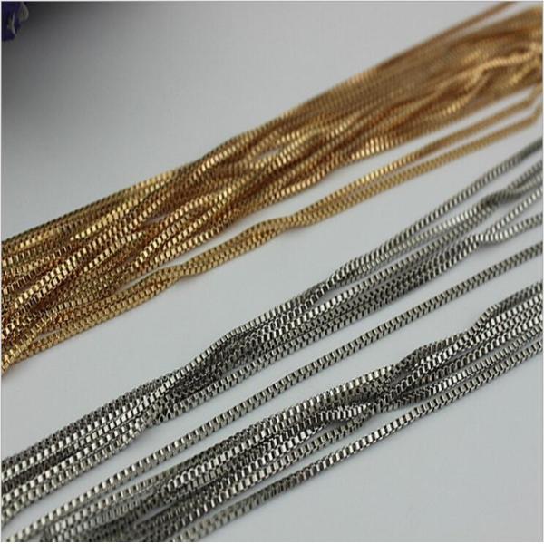 Wholesale fashion 2 mm width decorative iron gold & nickel metal chains for bags