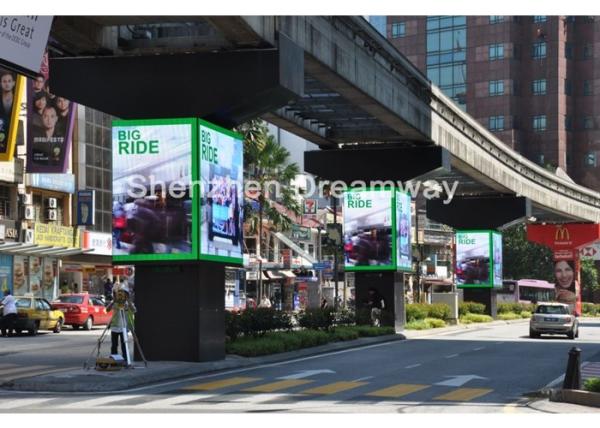 Full Color Digital Outdoor Road LED Sign Board PH10 With Front Service , 160mm × 160mm