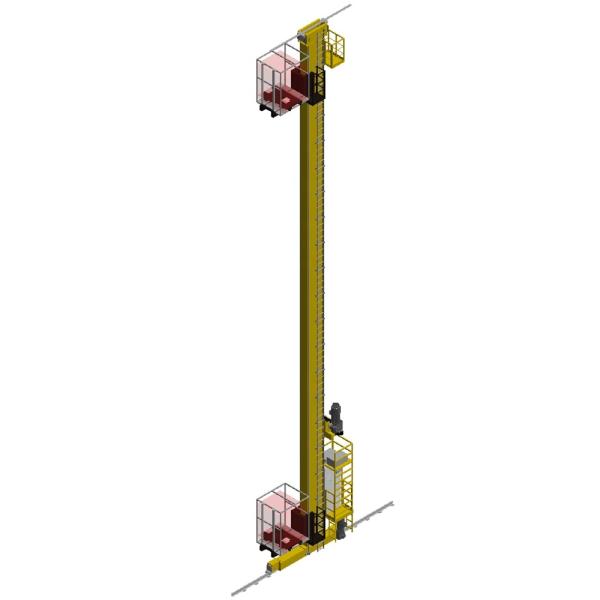 Warehouse Smart Automatic Rack System with Stacker Crane Cargo Lifter