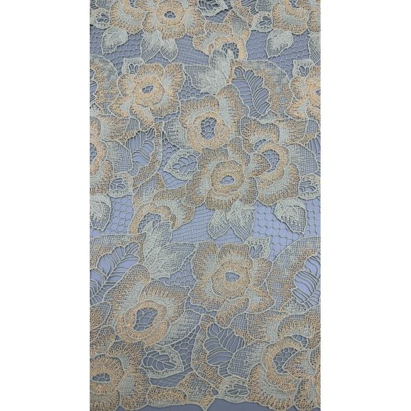 Floral Embroidered Lace Fabric for Wedding Dresses Premium Embroidered Lace Fabric for Fashion Garments