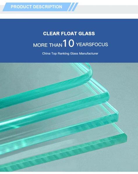 Float de segurança Temperado 4 mm Vidro endurecido Azul cinza escuro Ultra-Claro Tamanho personalizado