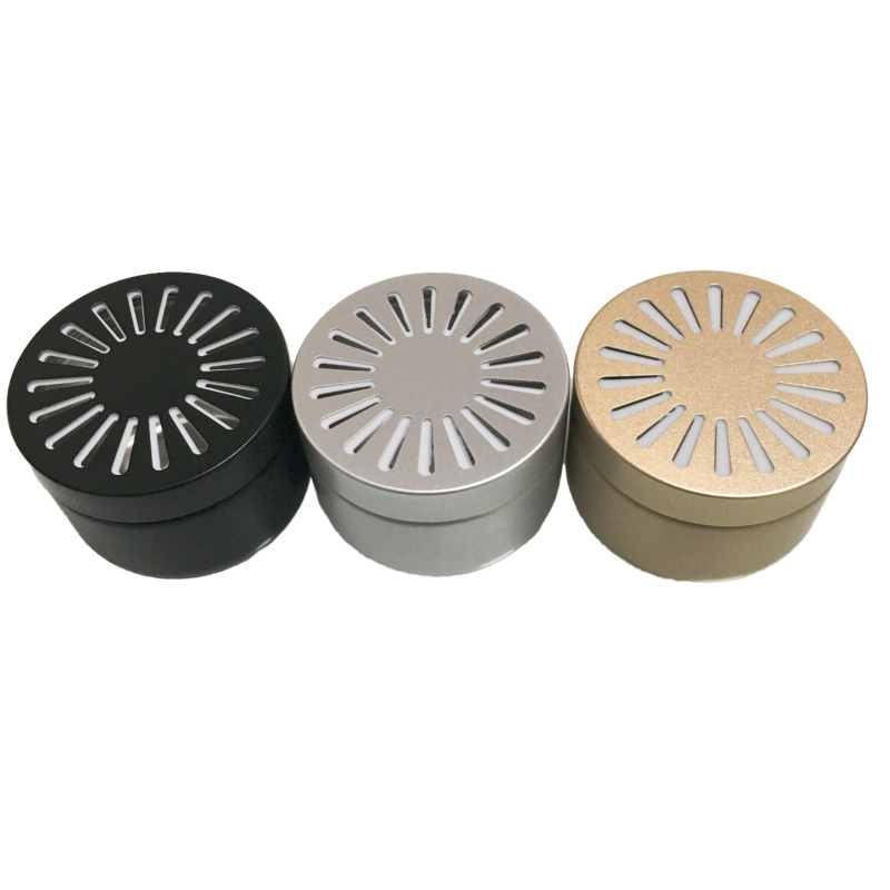 Solid Air Freshener Aluminum Jar Can Round Car Air Freshener Bead Packaging Metal Box