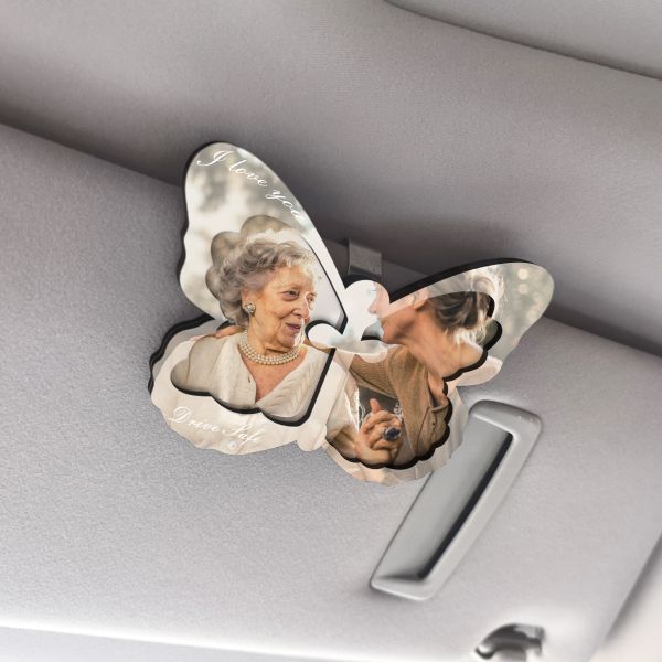 Creative Sublimation Blank Wooden Memorial Butterfly Car Visor Clip Sun Visor Clip Keepsake Gift