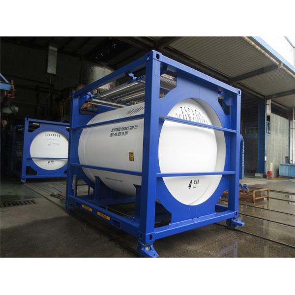 2900L-5000L Capacity Vertical Offshore Tank Container with Lifting Frame Weld Seam Acid Cleaning and Passivation Finish