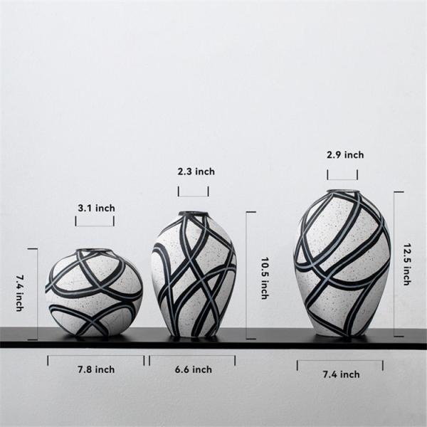 Home desktop ornament interior decorative ceramic vase modern custom nordic flower vases for weddings centerpiece
