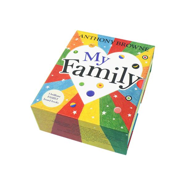 6x6inch 3pcs children's Kids Board Books 700Gsm Gloss C1S Art Paper Cover Material