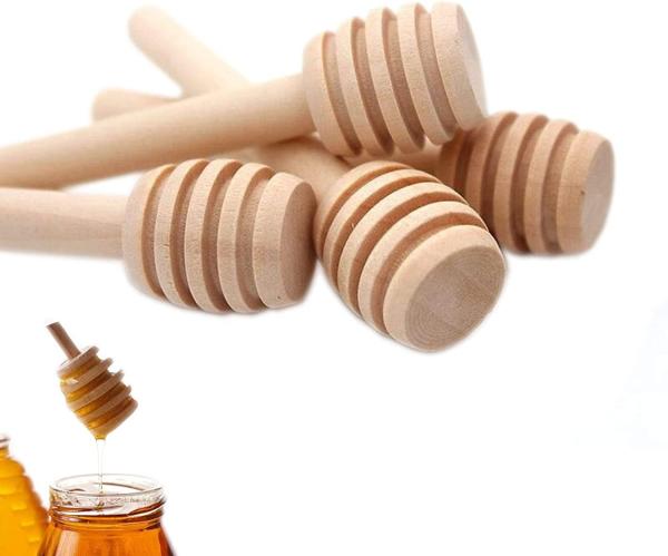 en bois Honey Dipper Stick Mini Dispenser en bois de la cuisine à manger (3 pouces)
