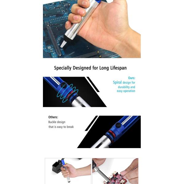 Plastic Desoldering Vacuum Pump , Green DP012 Vacuum Solder Removal Tool