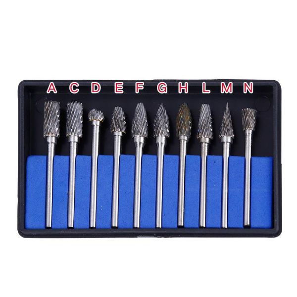 WC CO Particle Tungsten Carbide Rotary Burrs Shank Size 1/8 1/4 Inch 3 6MM Chemical Composition 6 8 Percent Cobalt With WC