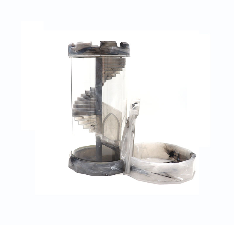 Customized Color Durable Plastic Spiral Staircase Design Dice Tower for DND Game Dice Cup